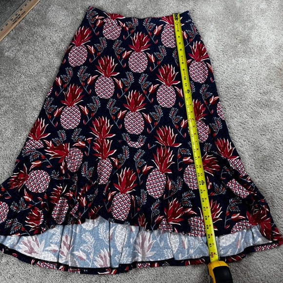 Boden Fluted Hem Jersey Knit Skirt Stretch Boho Bohemian Workwear Hippie Size 8 - Picture 5 of 7